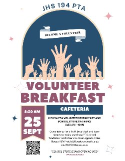 PTA Volunteer Breakfast 